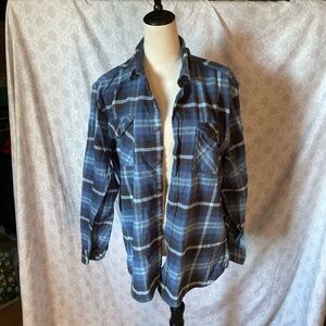 Jachs Navy and Light Blue Flannel